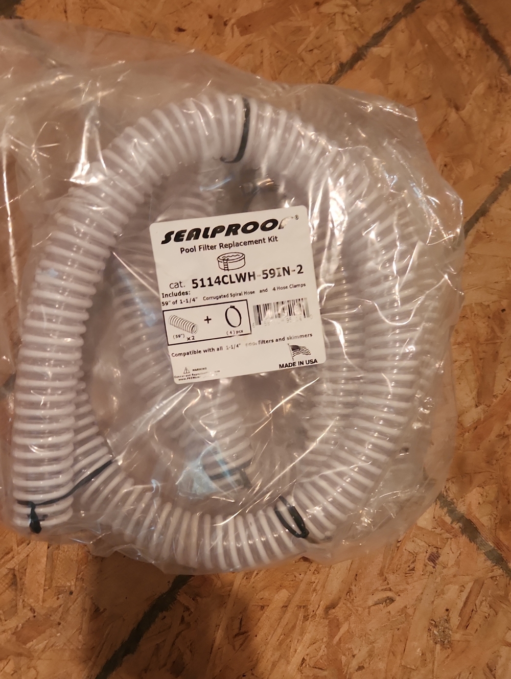 White Pool Filter Replacement Hose - 59in